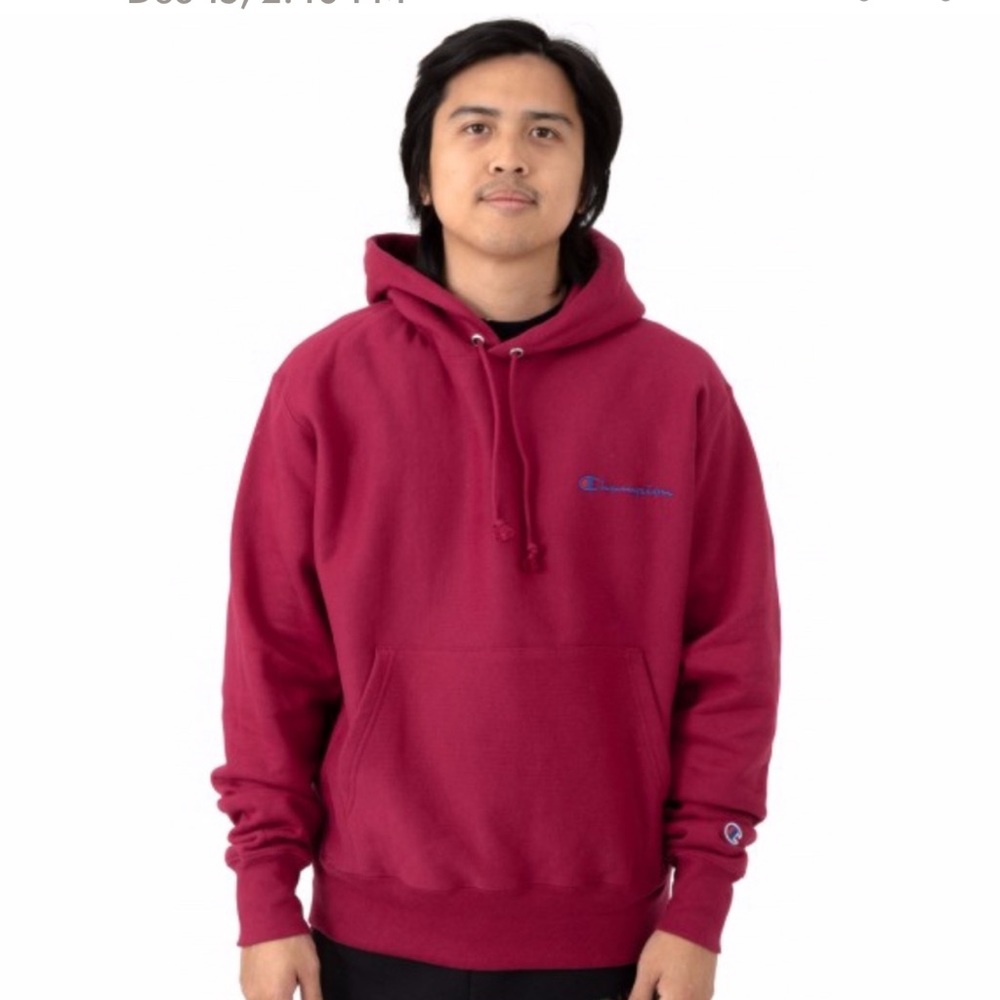 Champion Reverse Weave Script Logo Pullover Hoodi… - image 3